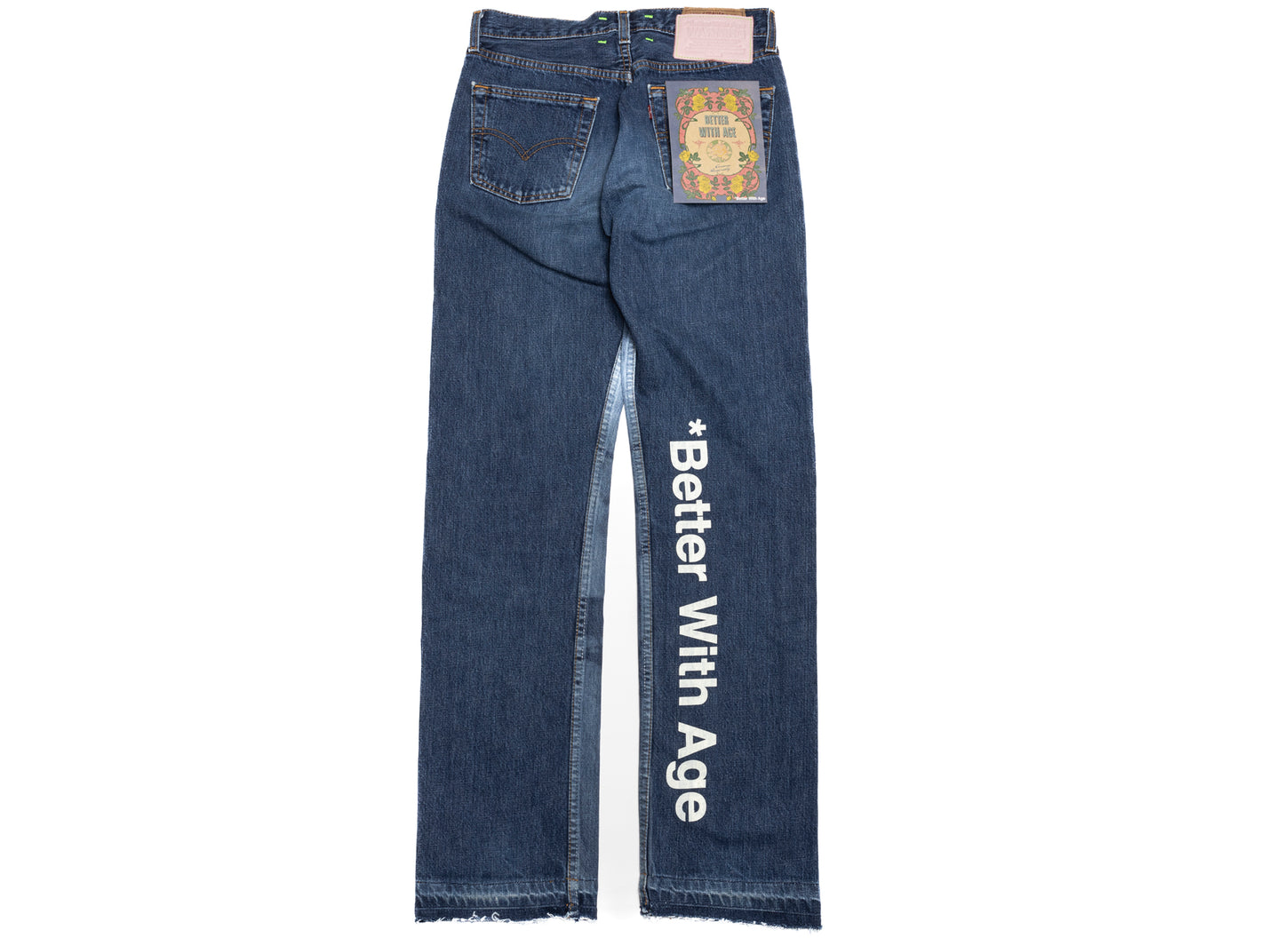 Better With Age Wedding Laser Denim in Indigo, men's denim jeans, view 2