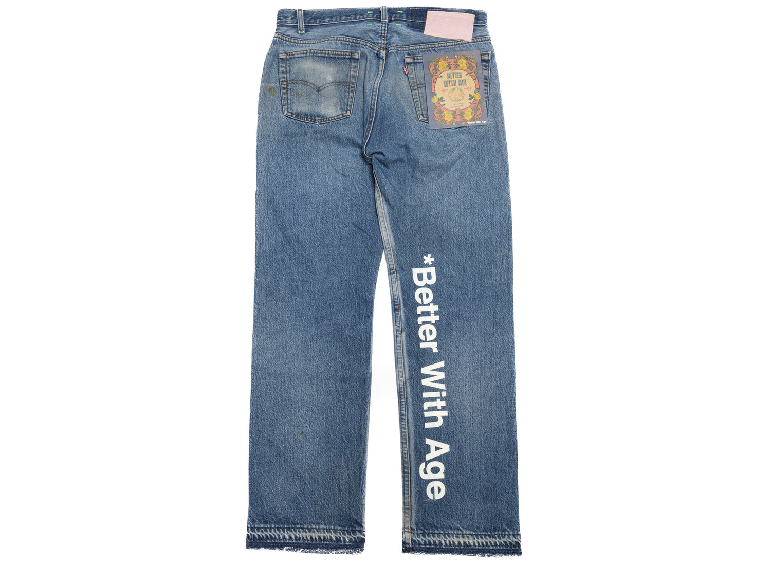 Better With Age Wedding Laser Denim in Indigo, men's denim jeans, view 2