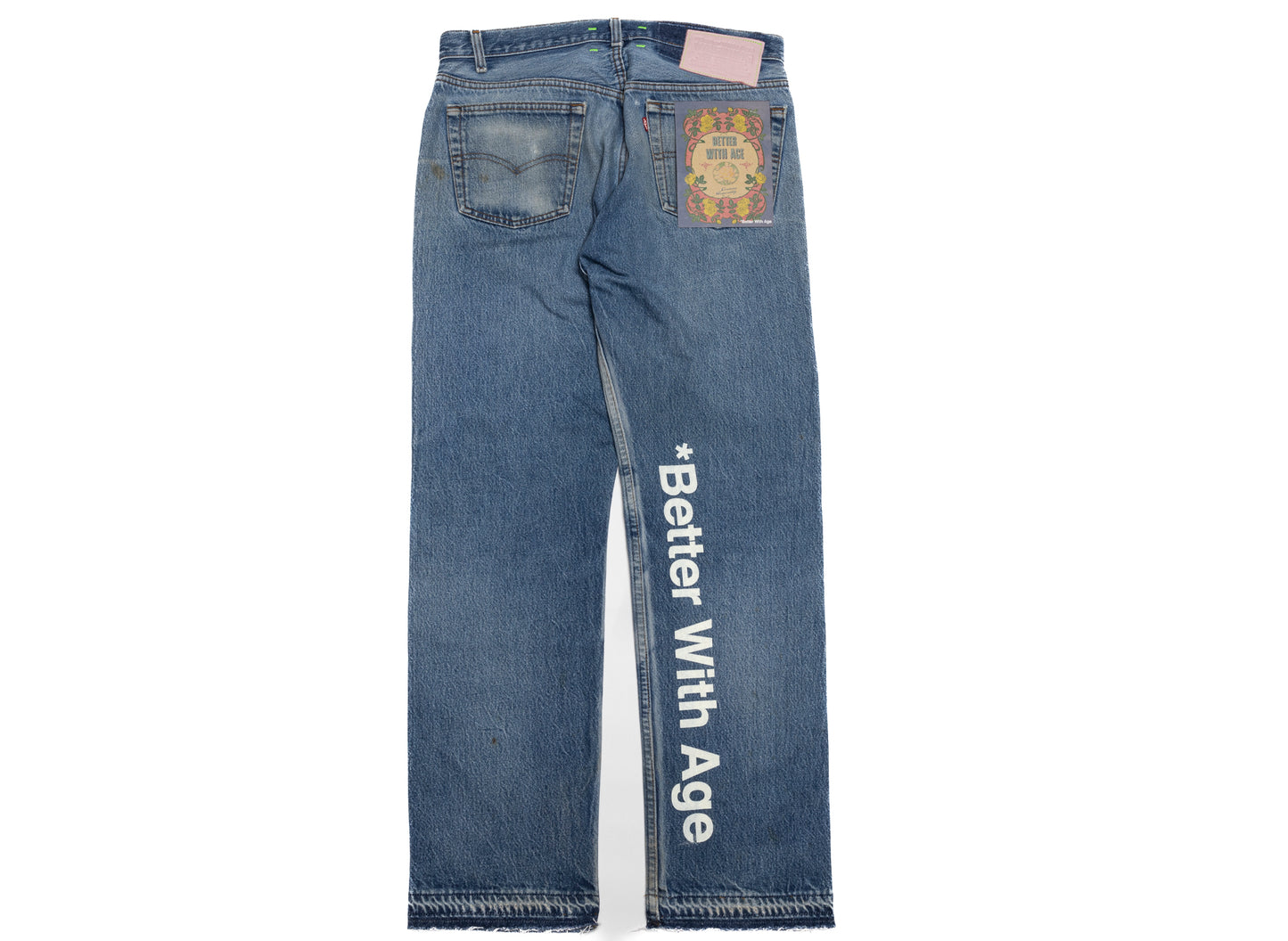 Better With Age Wedding Laser Denim in Indigo, men's denim jeans, view 2