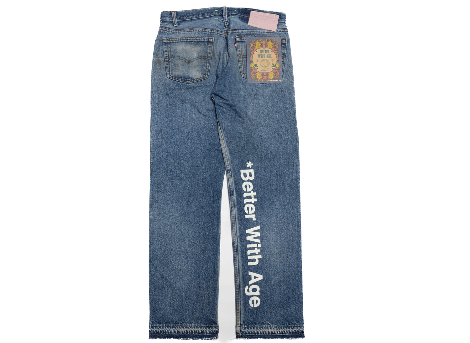 Better With Age Wedding Laser Denim in Indigo, men's denim jeans, view 2
