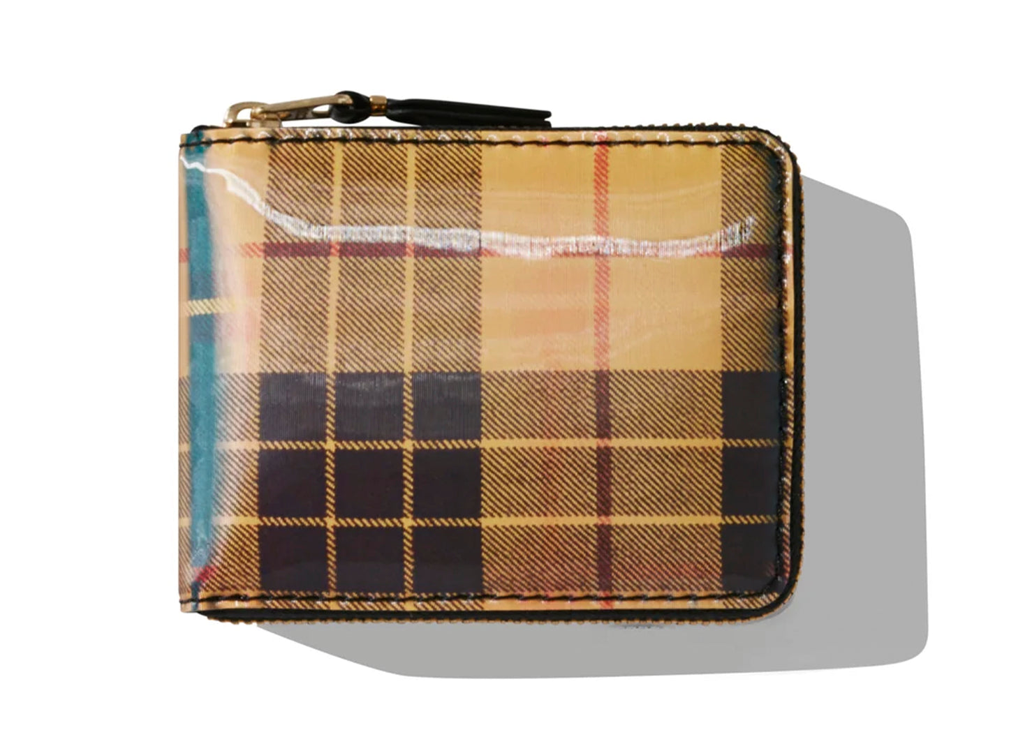 Comme des Garçon Lenticular Tartan SA7100 Wallet 'Yellow/Green'
