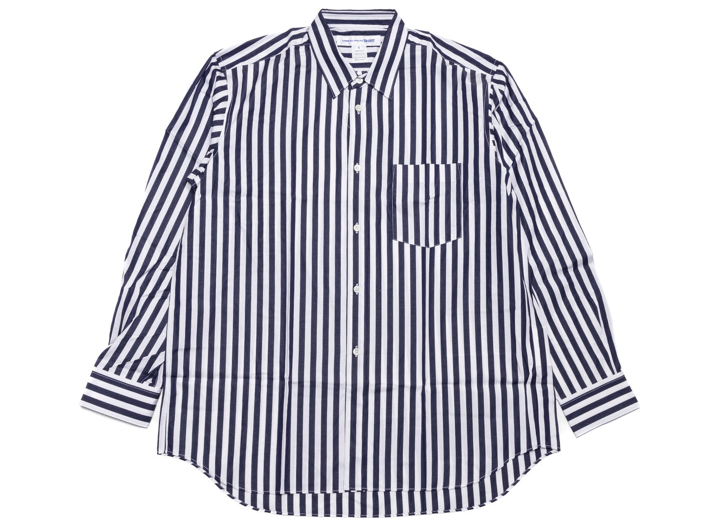 Comme des Garçons SHIRT FOREVER Relaxed Long-Sleeve Shirt in Blue, front view