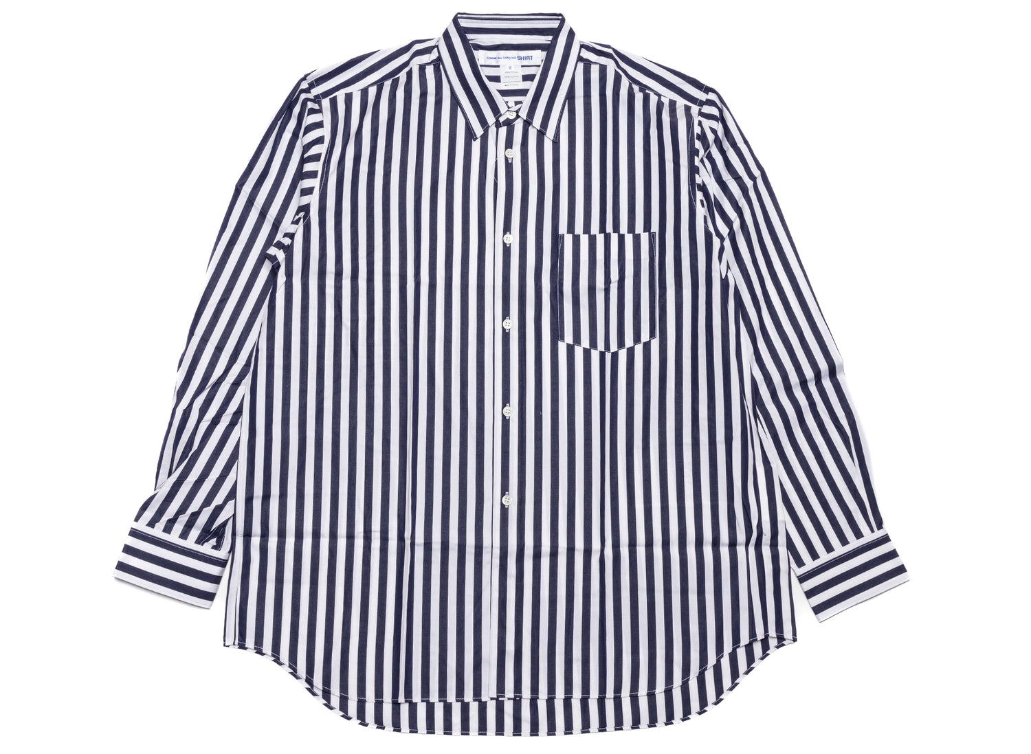 Comme des Garçons SHIRT FOREVER Relaxed Long-Sleeve Shirt in Blue, front view