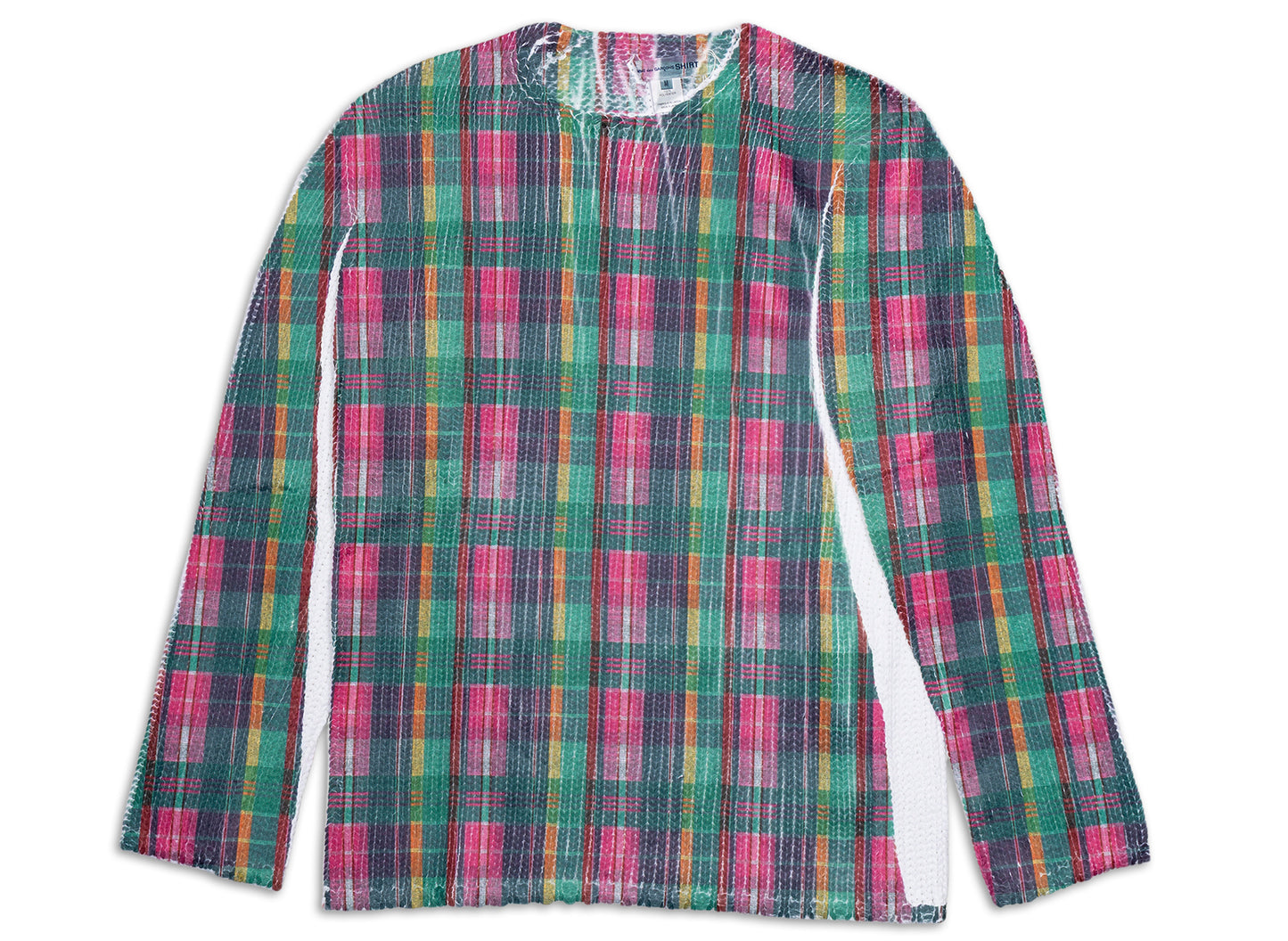 Comme des Garçons SHIRT Print Knit Sweater in Plaid
