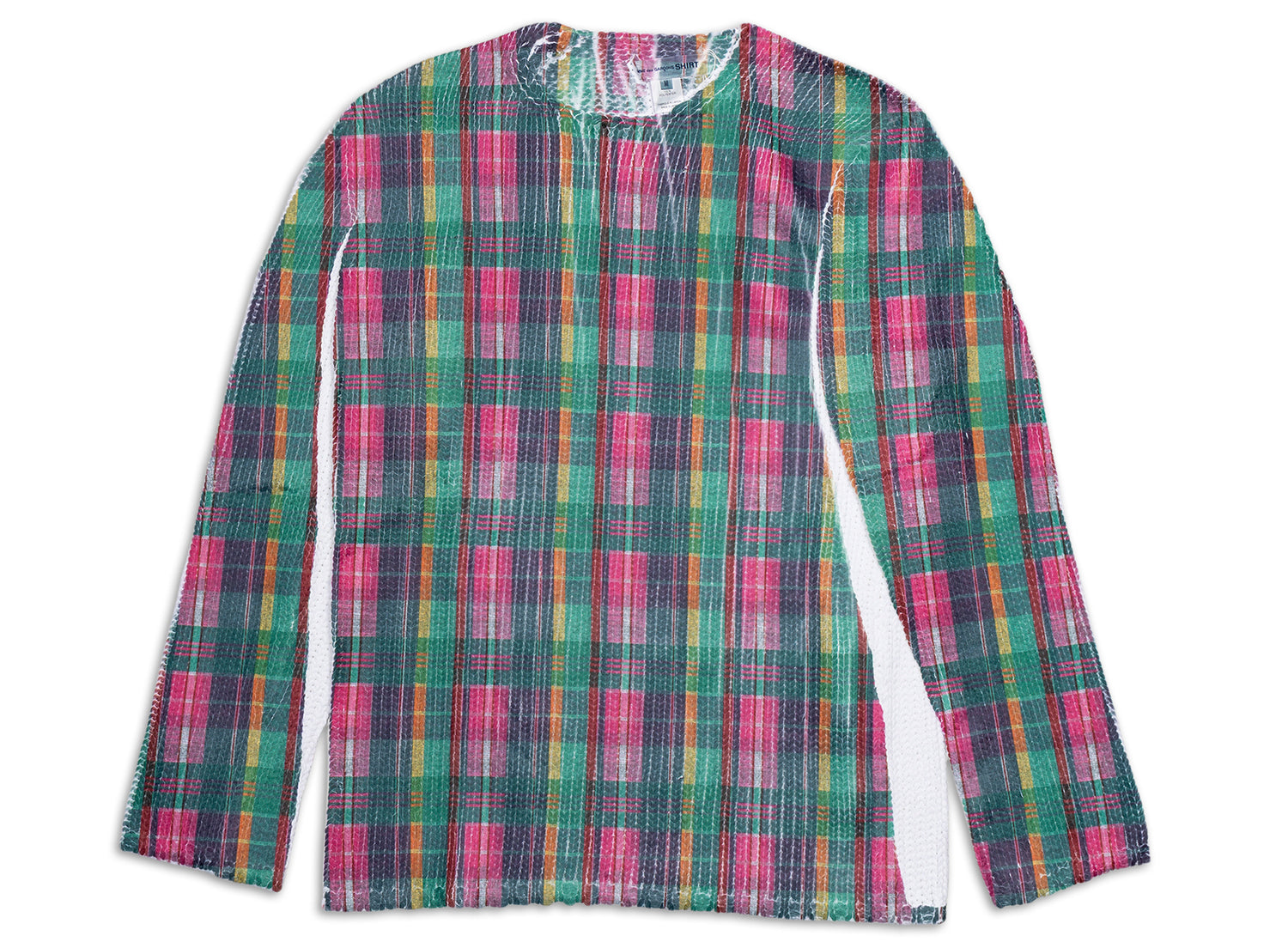 Comme des Garçons SHIRT Print Knit Sweater in Plaid