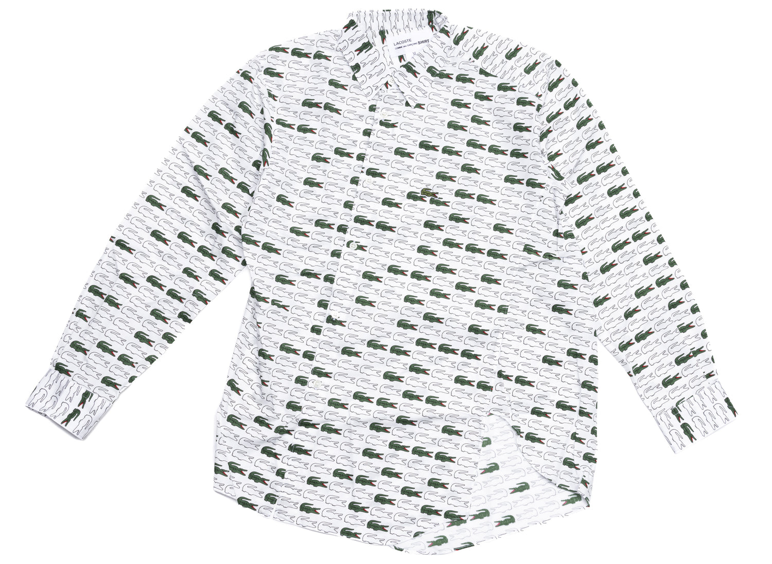 Comme des Garçons SHIRT x Lacoste All Over Print Slanted Button-Up