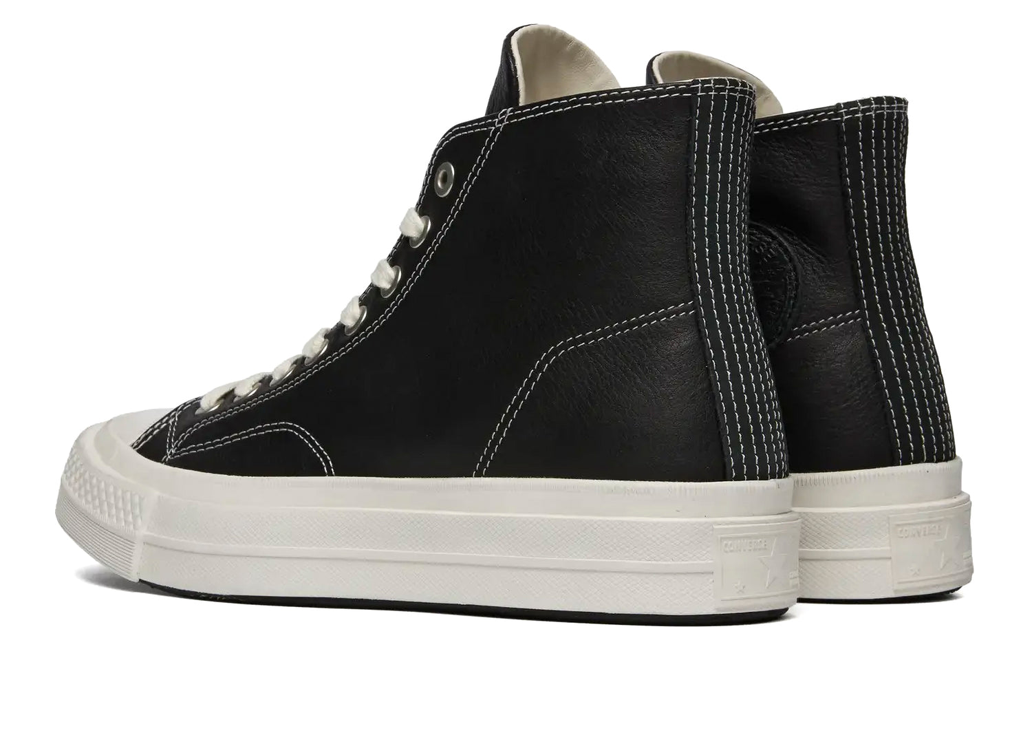 Converse Chuck Taylor All Star First String Hi in 'Black' Leather — view 2