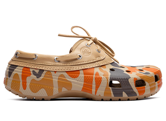 Crocs Classic Duck Camo Boat Shoe in Shocking Orange Duck Camo - Damaged