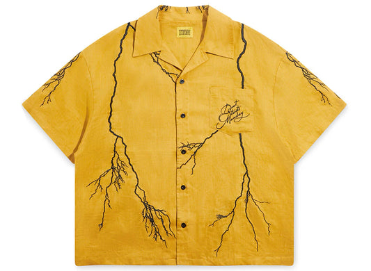 Diet Starts Monday Lightning Button Up in Yellow