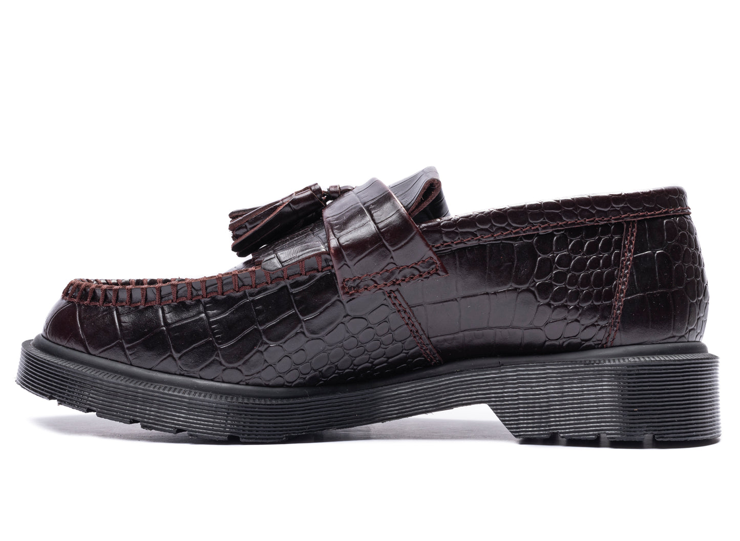 Dr. Martens Adrian Croc Atlas Croc Emboss in Spiced Brown, men's loafer, view 3