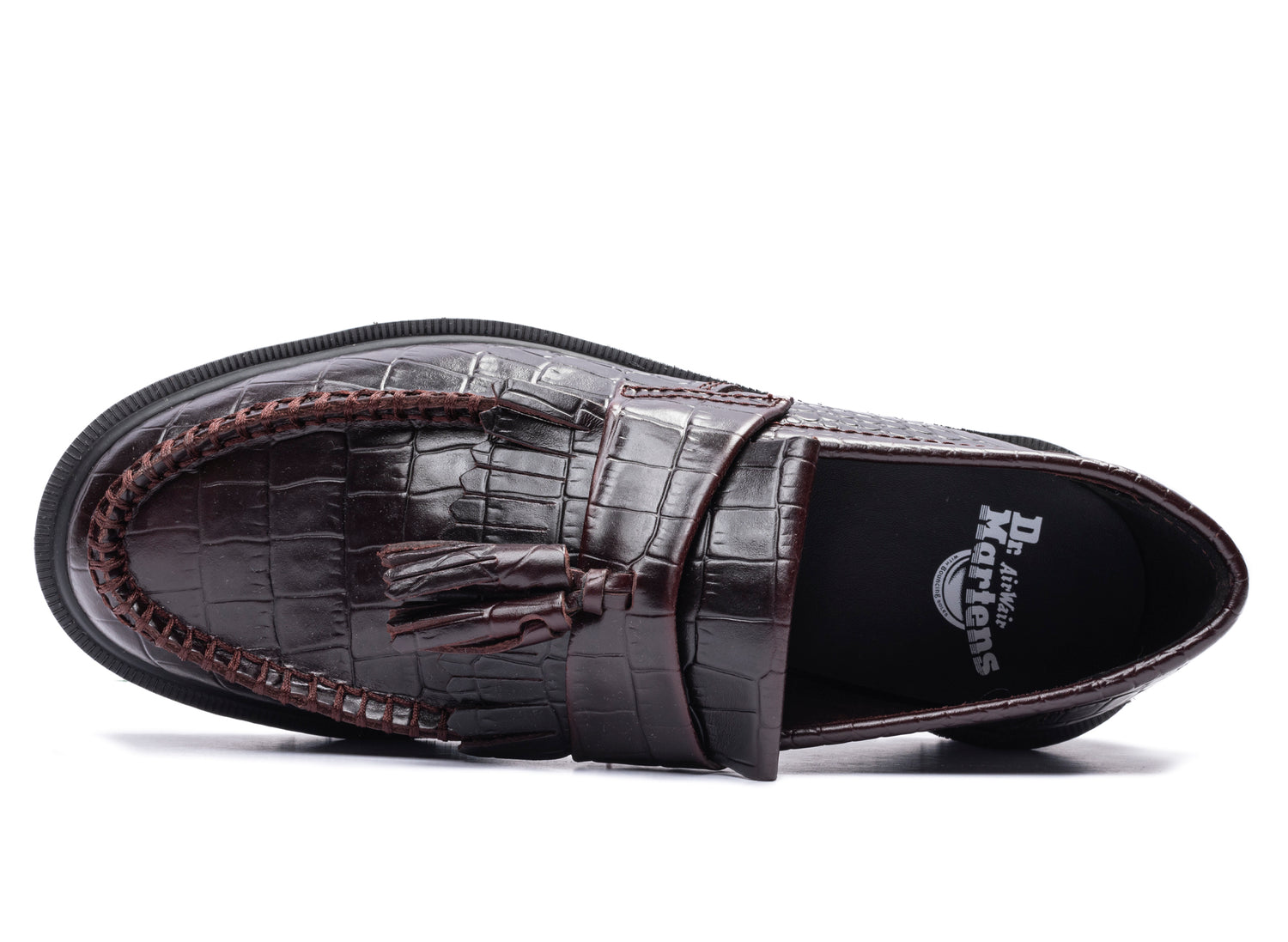 Dr. Martens Adrian Croc Atlas Croc Emboss in Spiced Brown, men's loafer, view 4