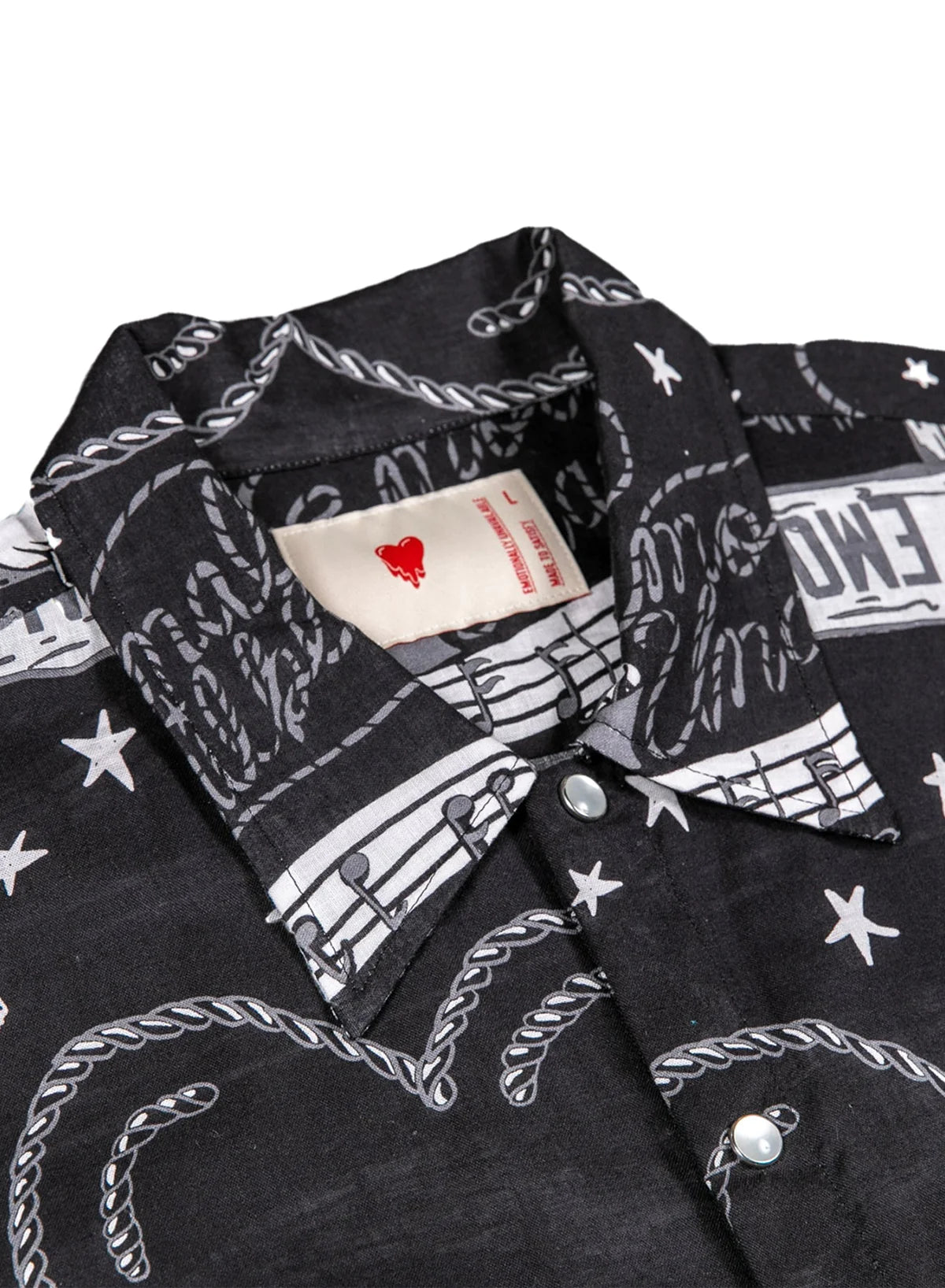 Emotionally Unavailable Rodeo Bandana Kurzarm-Button-Up