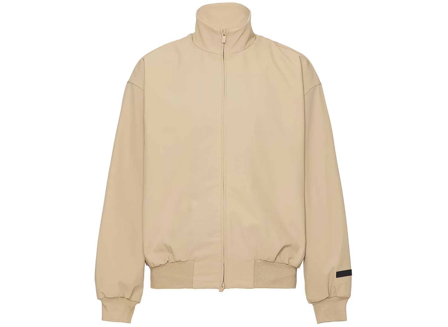 Fear of God Essentials Bonded Nylon Bomber Jacket in Desert Sand