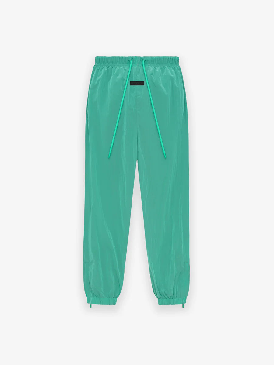 Fear of God Essentials Crinkle Nylon Trackpants in Mint Leaf