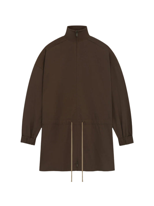 Fear of God Essentials Military Nylon Mockneck Anorak in Brown