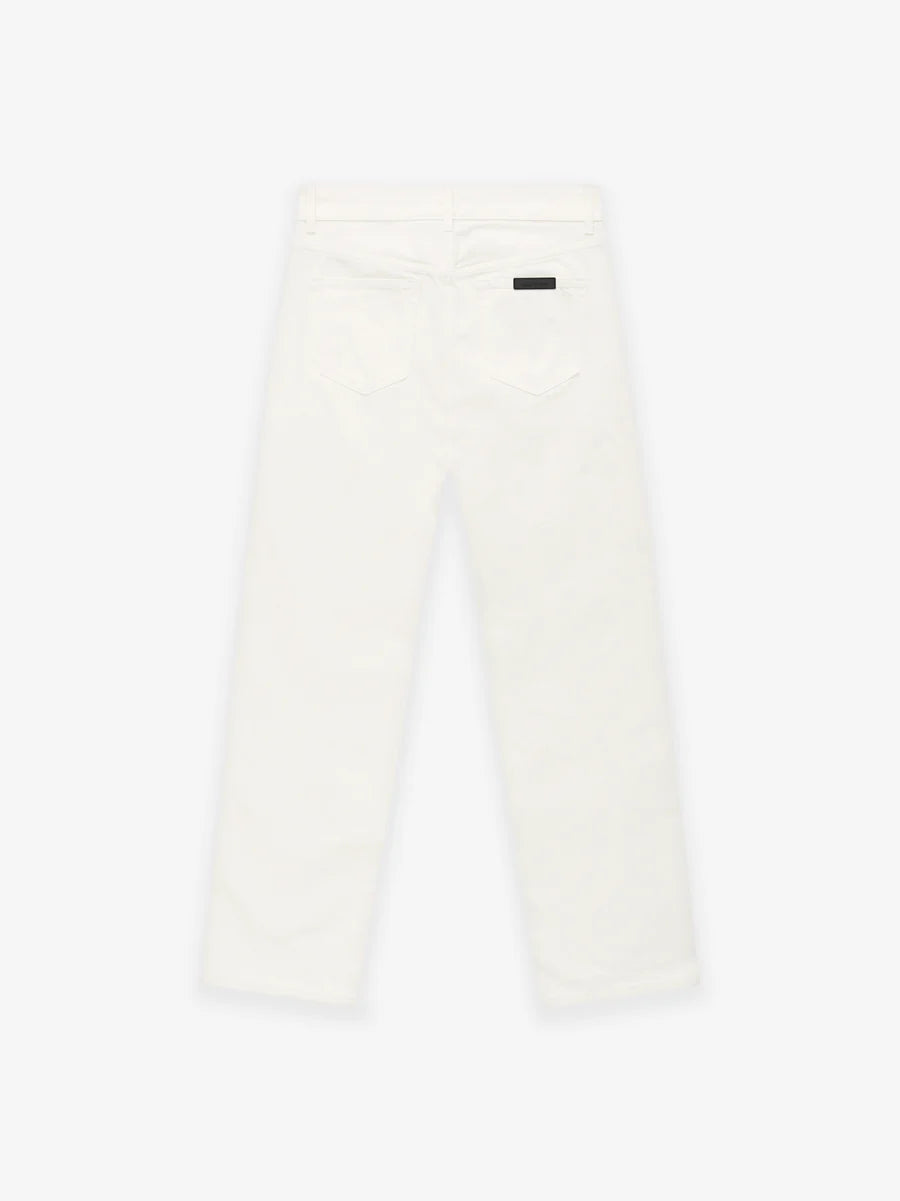 Fear of God Essentials Relaxed 5 Pocket Jeans in Cloud Dancer - view 9