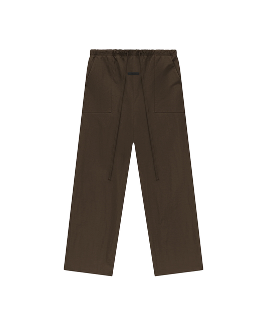 Fear of God Essentials Textured Nylon Utility Pants in Brown - Damaged