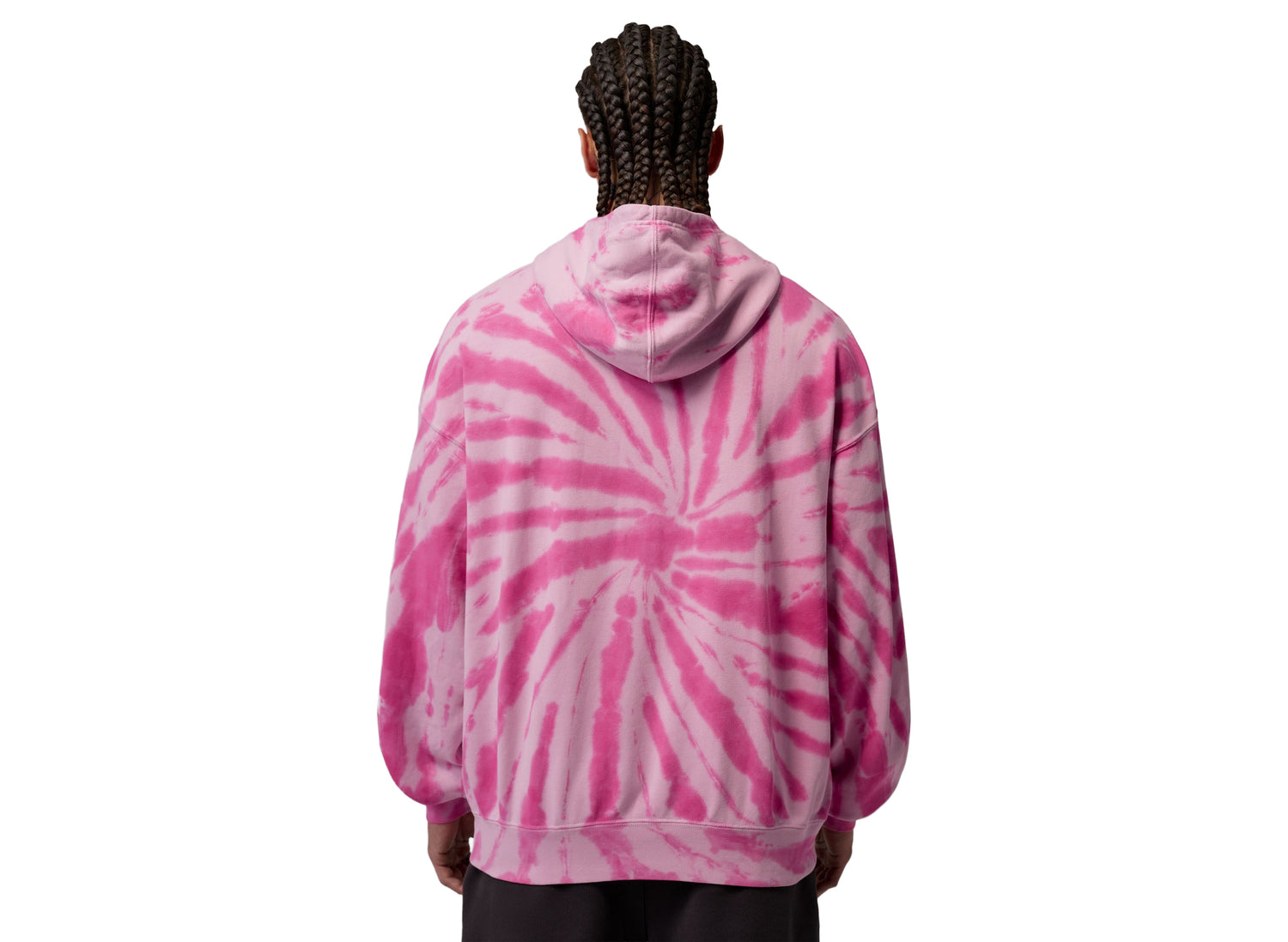 Jordan Brooklyn Fleece Tie-Dye Pullover Festival Hoodie in Iced Carmine — view 3
