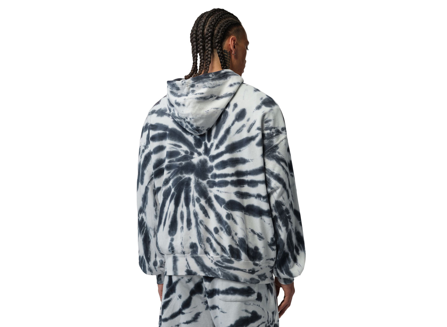 Jordan Brooklyn Fleece Tie-Dye Pullover Festival Hoodie in Sail — view 3