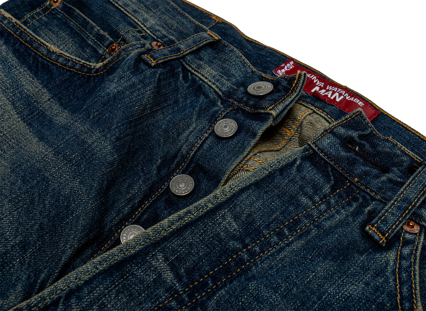 Pantalones vaqueros Junya Watanabe de mezclilla color índigo