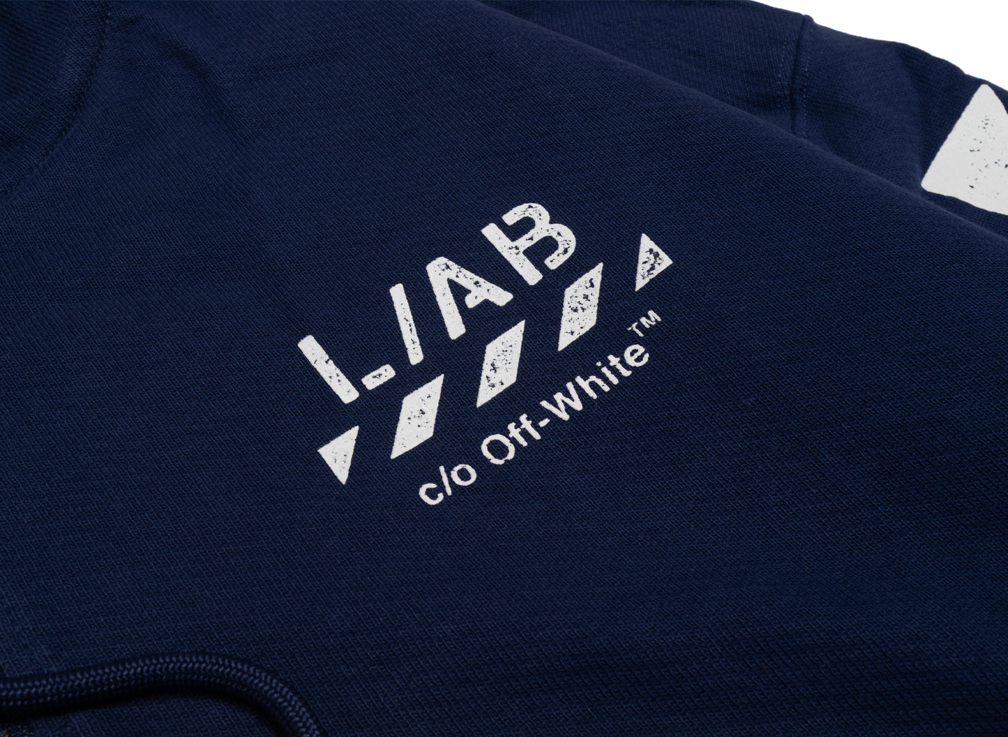 L/AB c/o Off-White™ Diag Full Zip Hoodie in Marine