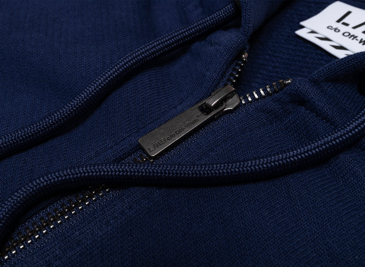 L/AB c/o Off-White™ Diag Full Zip Hoodie in Marine