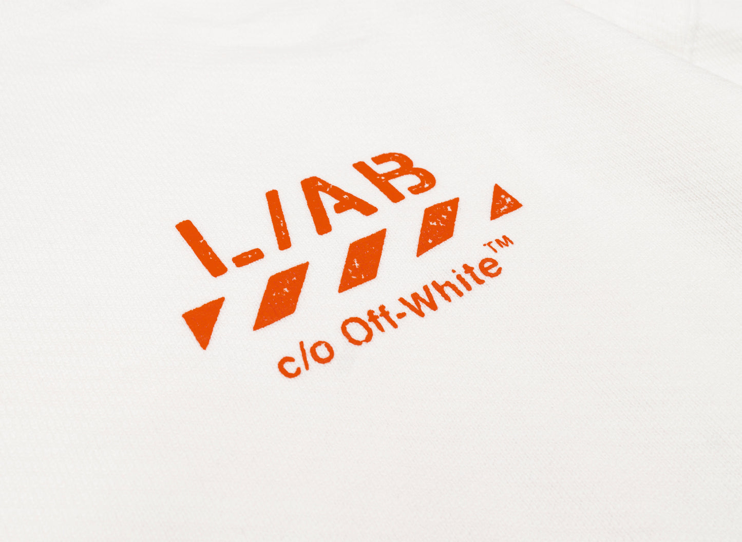 L/AB c/o Off-White™ Diag Hoodie in White