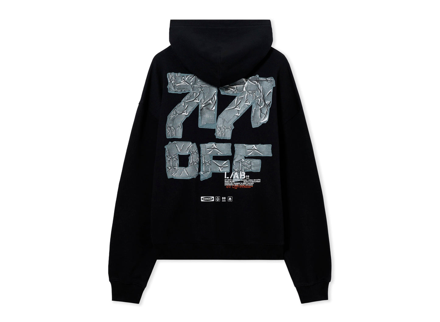 L/AB c/o Off-White™ Off Active Duct Tape Hoodie in Black