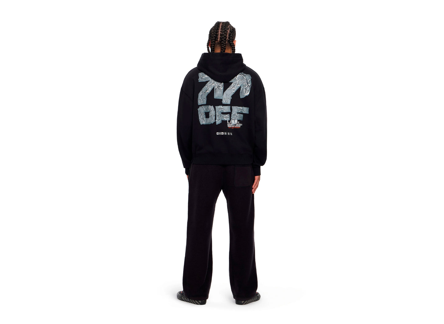 L/AB c/o Off-White™ Off Active Duct Tape Hoodie in Black