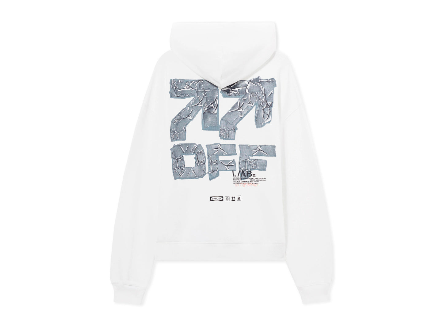 L/AB c/o Off-White™ Off Active Duct Tape Hoodie in White