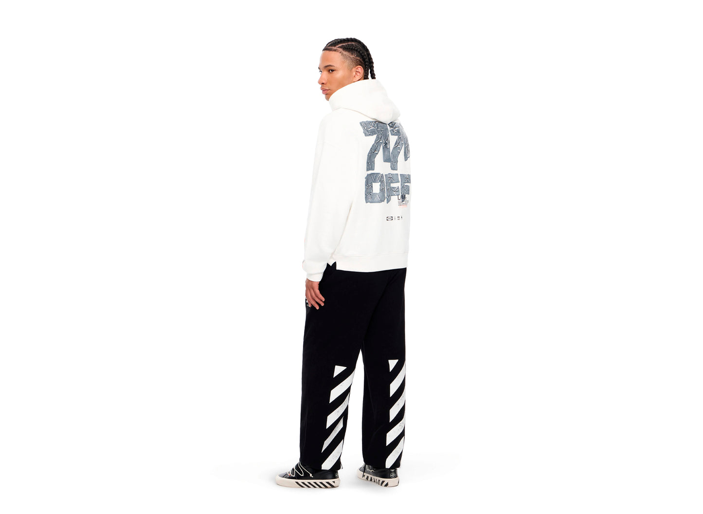 L/AB c/o Off-White™ Off Active Duct Tape Hoodie in White