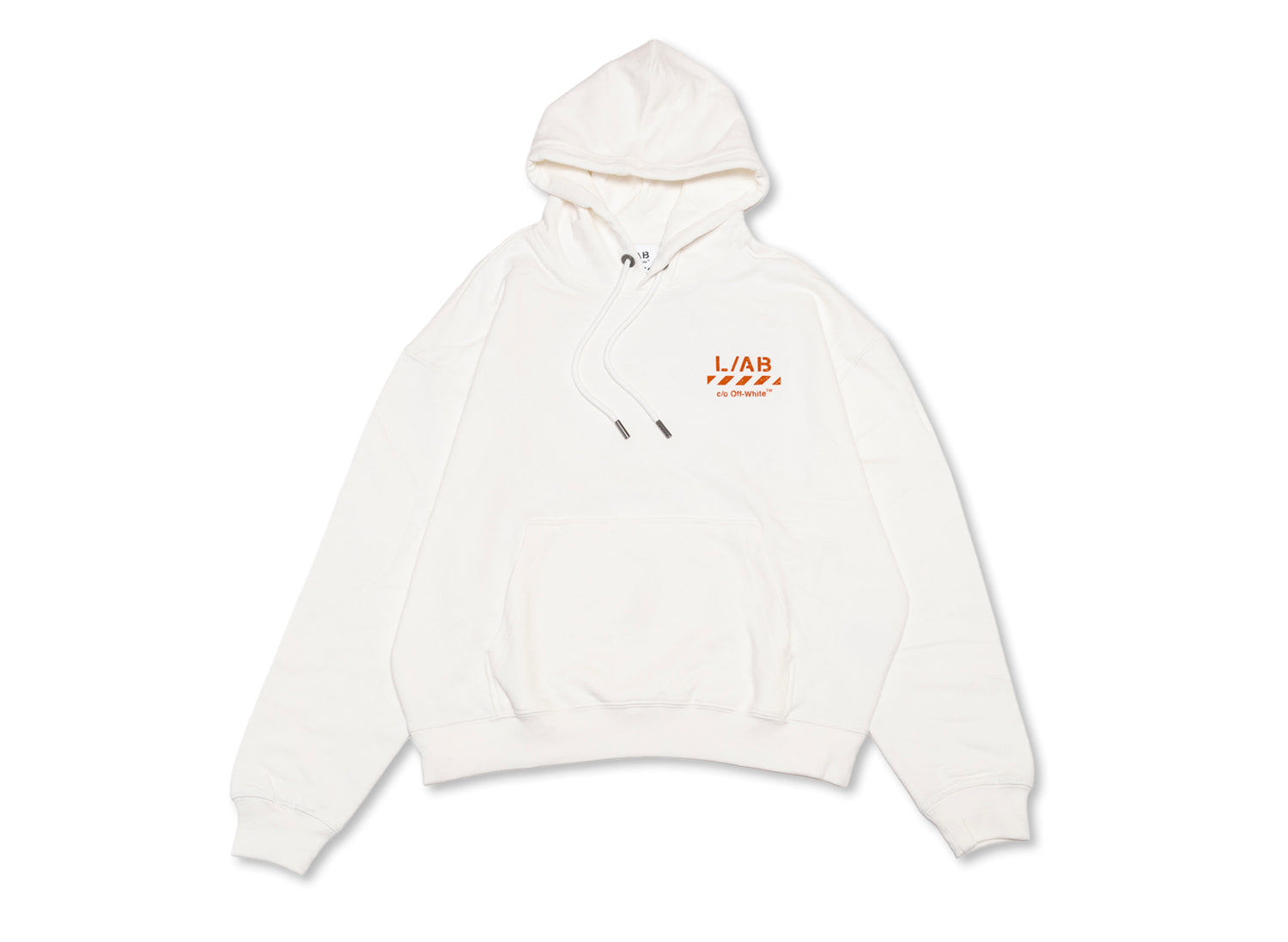 L/AB c/o Off-White™ Diag Hoodie in White