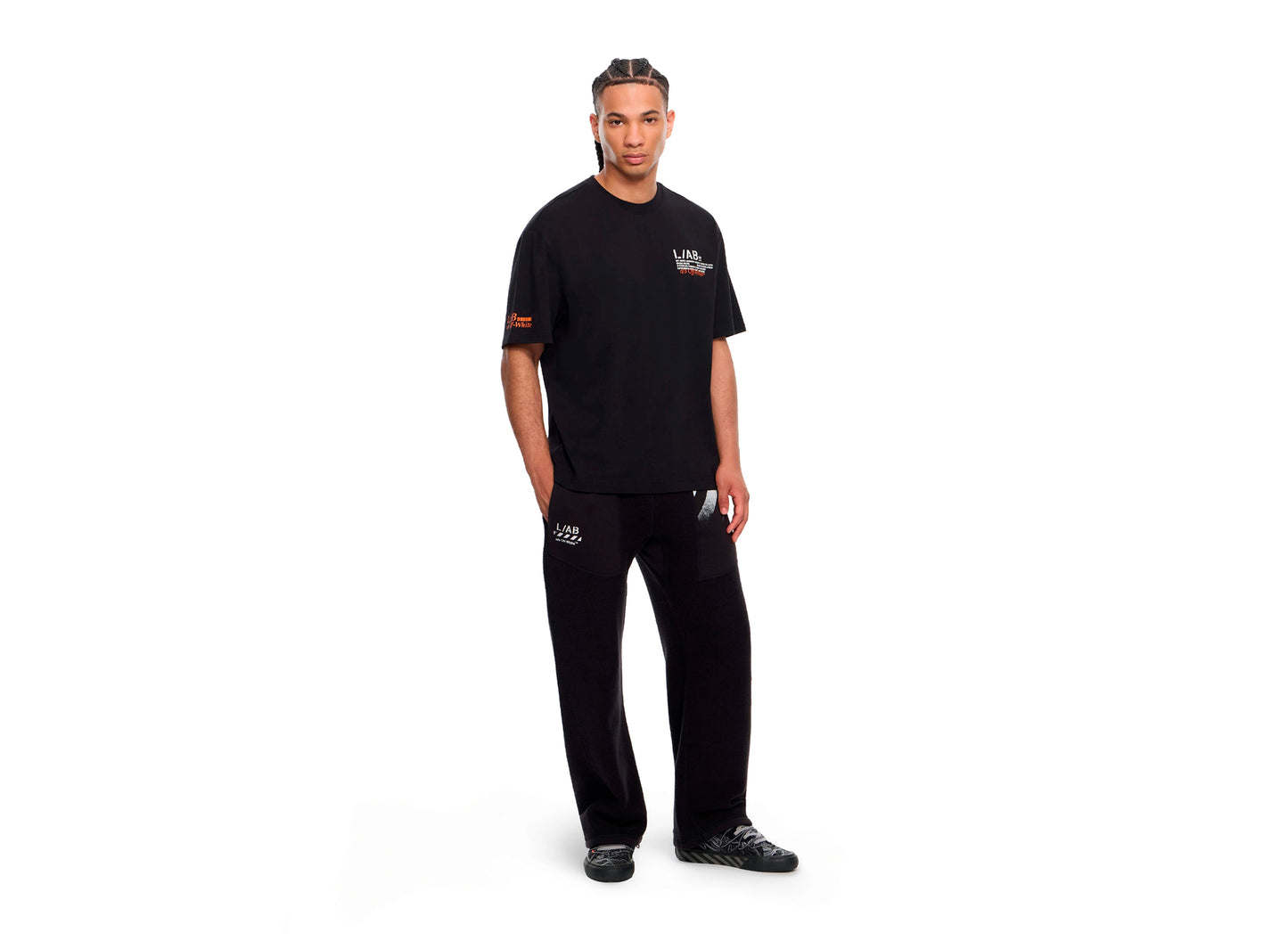 L/AB c/o Off-White™ Off Active Duct Tape Tee in Black - view 3