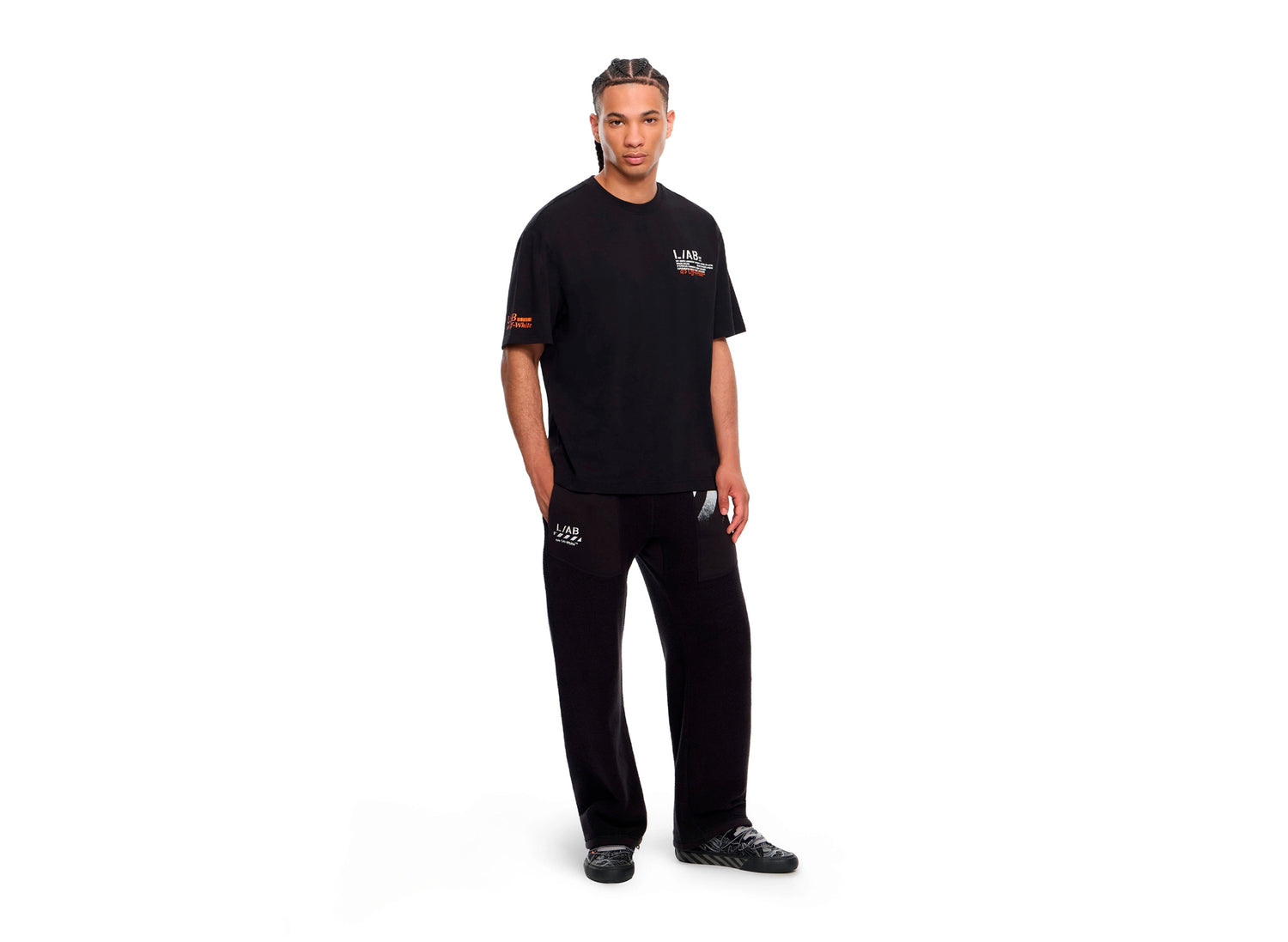 L/AB c/o Off-White™ Off Active Duct Tape Tee in Black - view 3