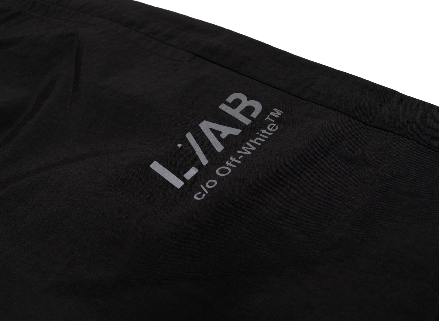 L/AB c/o Off-White™ Reflective Diag Pants in Black - view 3