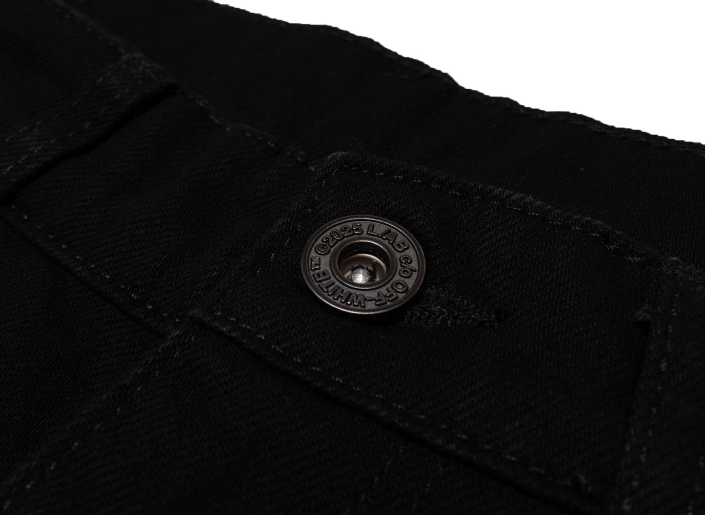 L/AB c/o Off-White™ Straight Fit Piped Denim in Black - view 6