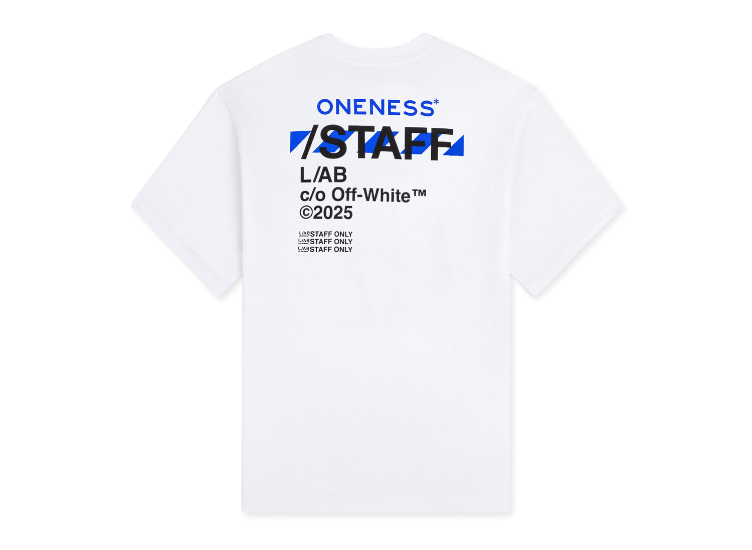 L/AB c/o Off-White™ x ONENESS* Staff Tee in Cobalt Blue - view 2