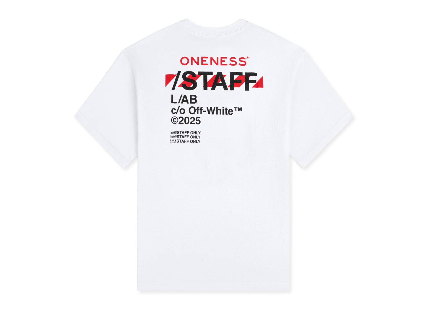 L/AB c/o Off-White™ x ONENESS* Staff Tee in White - view 2