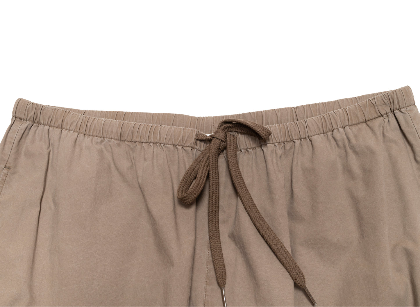 Maison Margiela MM6 Drawstring Washed Cotton Trousers in Brown