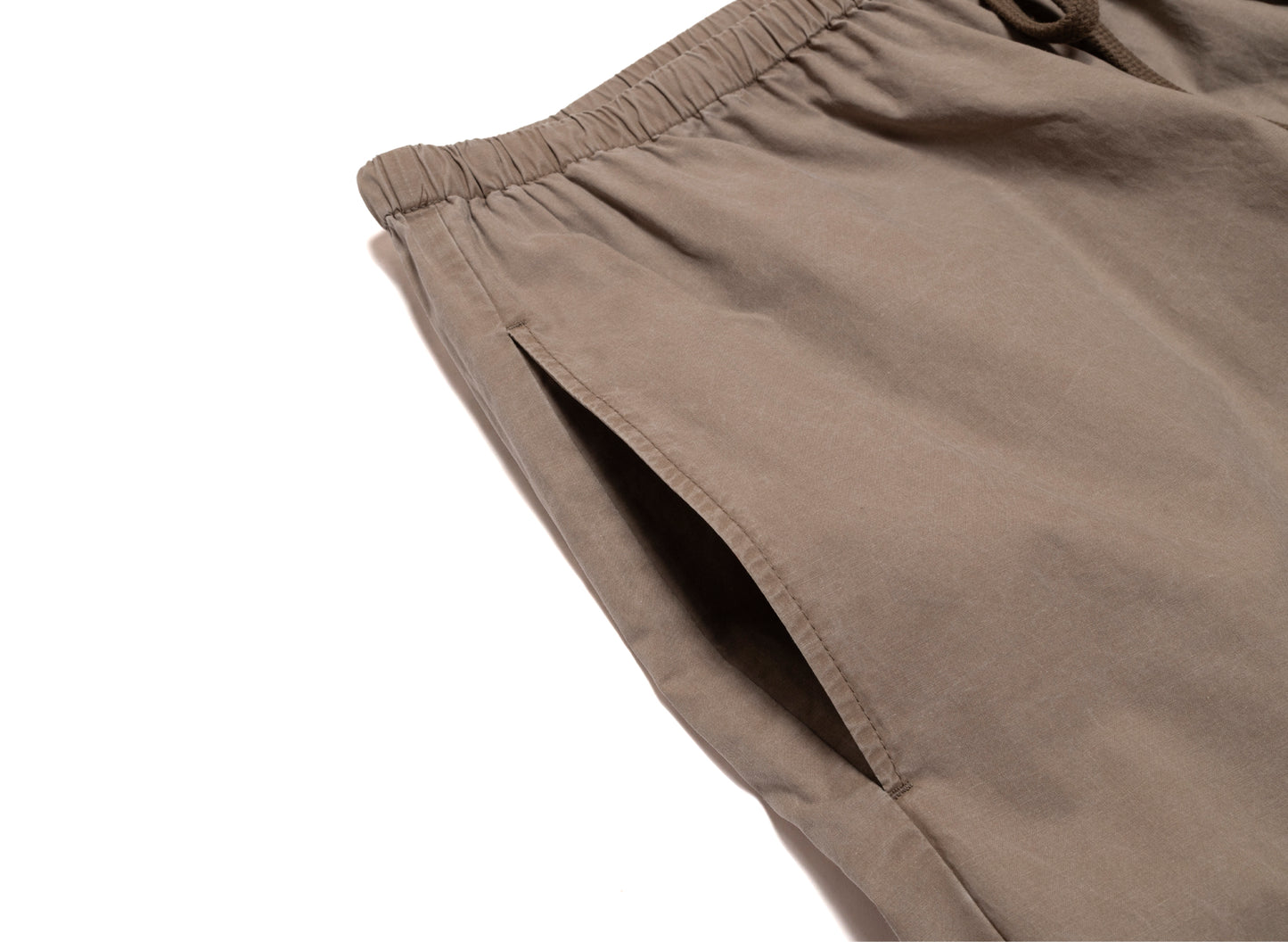 Maison Margiela MM6 Drawstring Washed Cotton Trousers in Brown