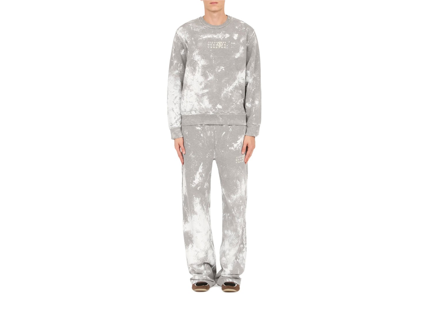 Maison Margiela MM6 Unbrushed Sweatshirt in Grey Melange — view 2