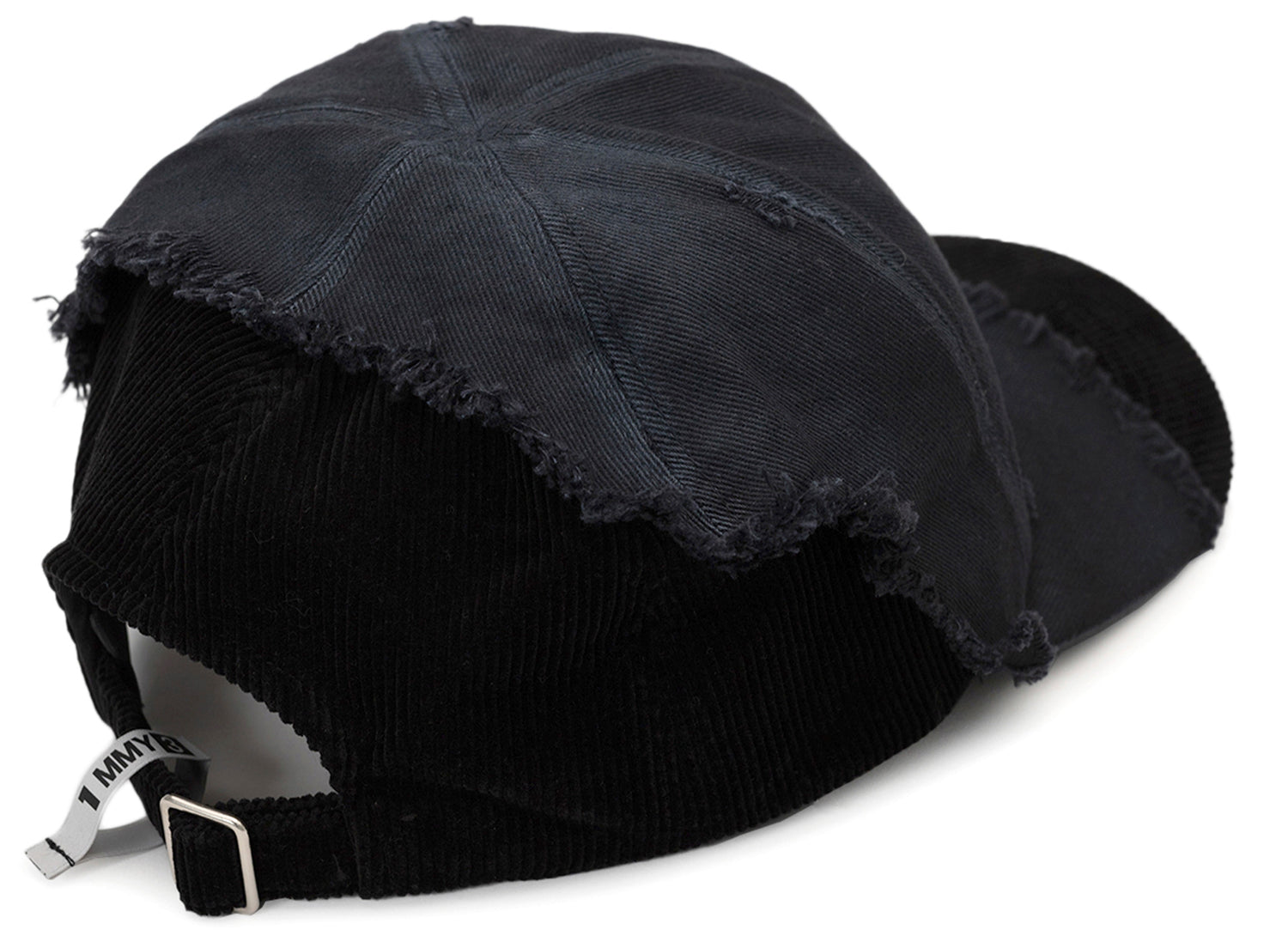 Maison Mihara Yasuhiro Crushed Detail Cap in Black - view 2