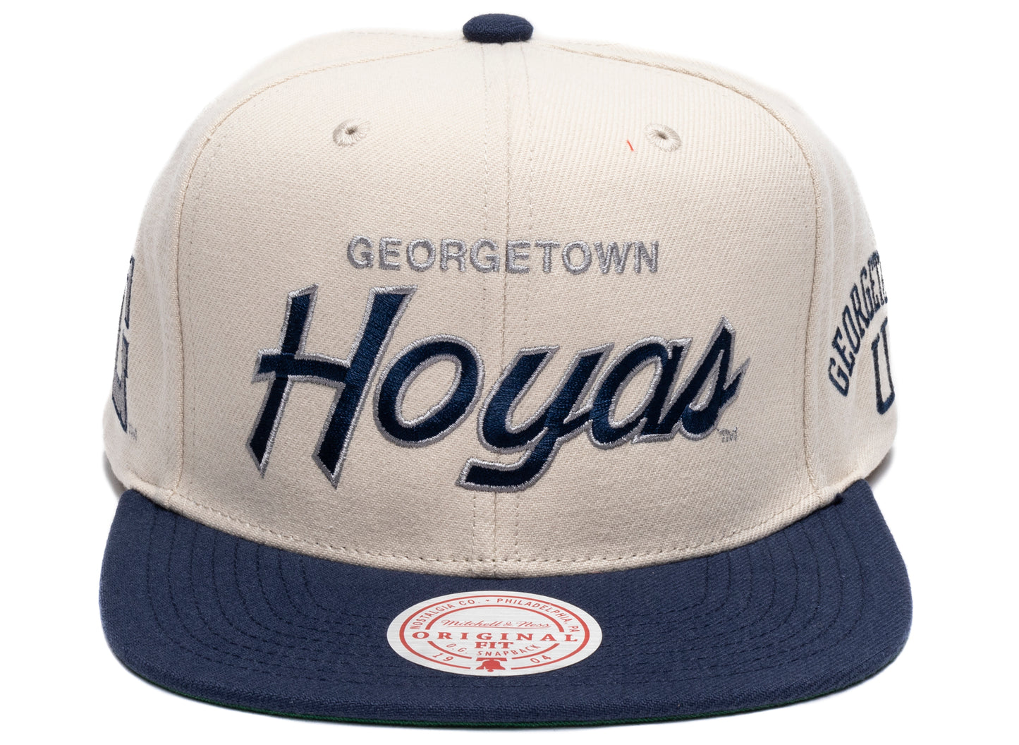 Mitchell & Ness NCAA Just Don Cream Georgetown Snapback