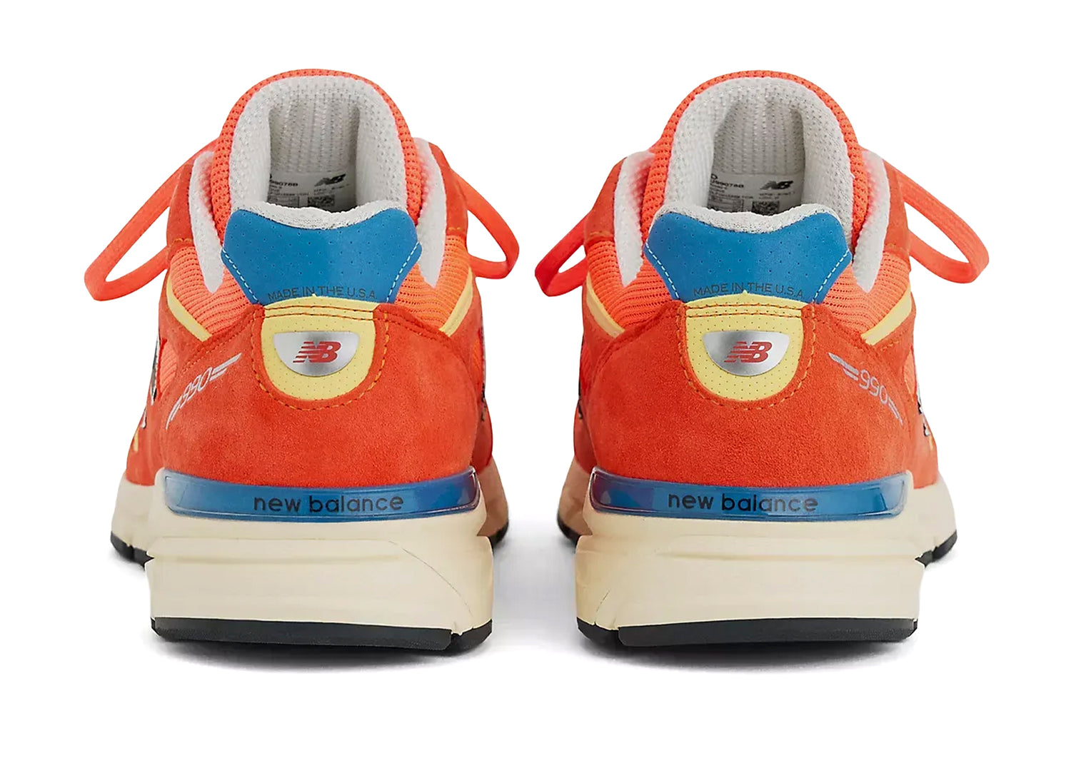 New Balance 990v4 Made in USA in Urgent Red - view 2