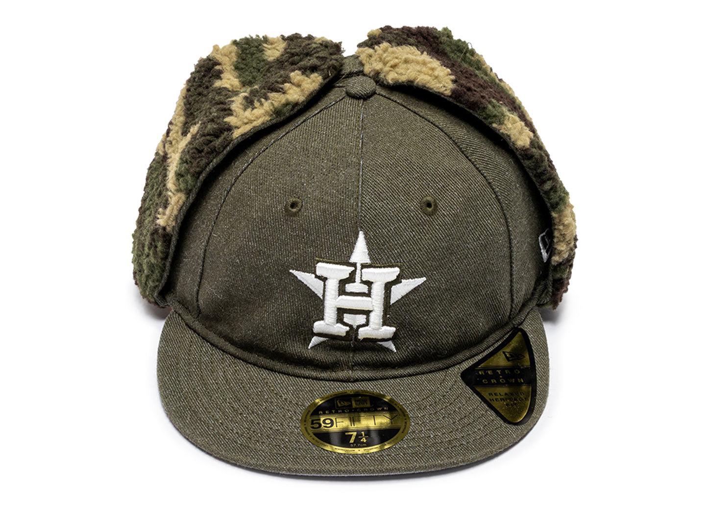 New Era Camo Dog Ear Houston Astros Fitted Hat
