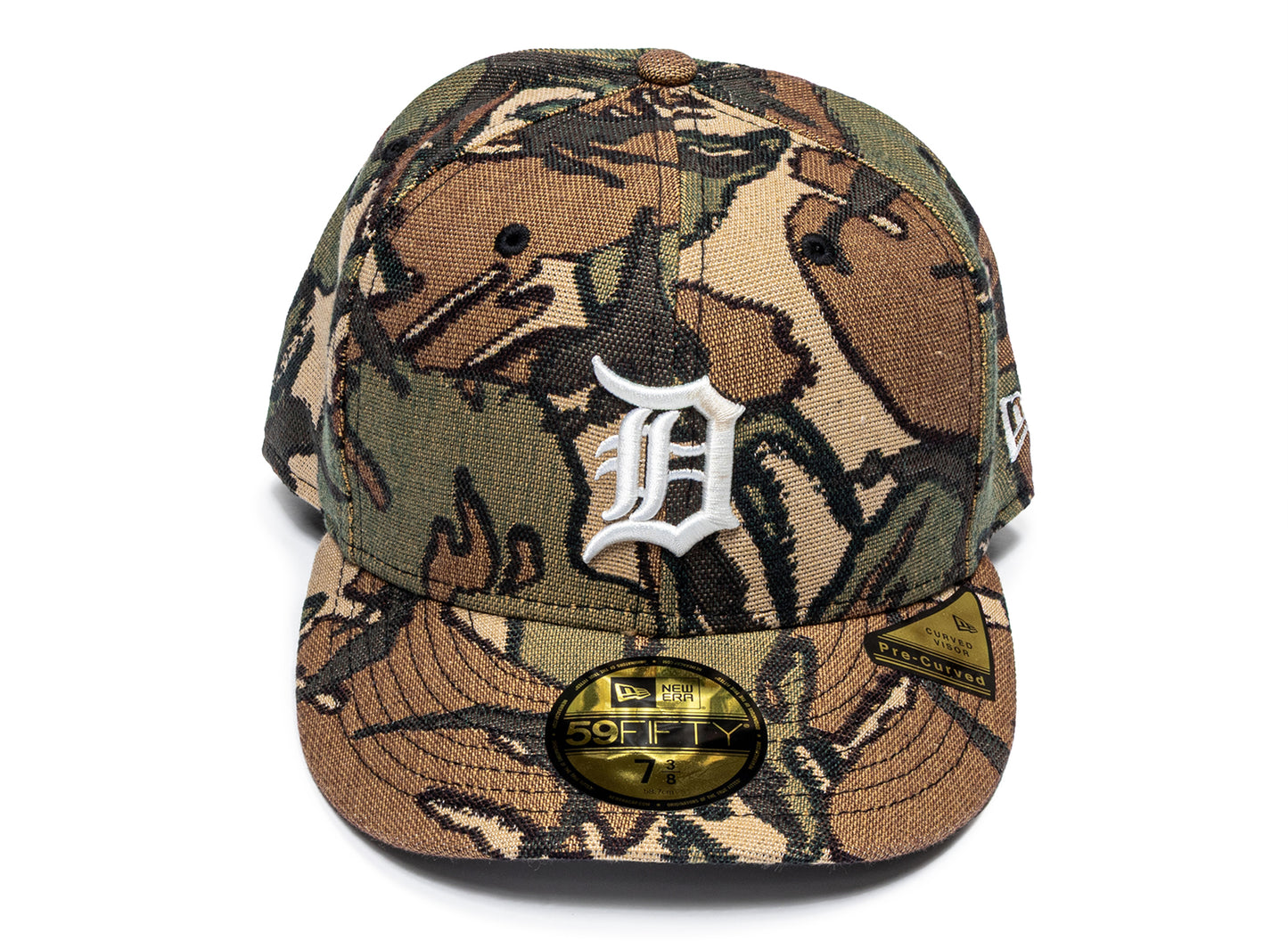 New Era Jacquard Camo Detroit Tigers Fitted Hat