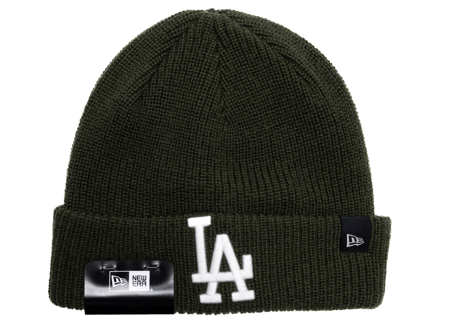 New Era Los Angeles Dodgers Merino Wool Knit Beanie in Olive