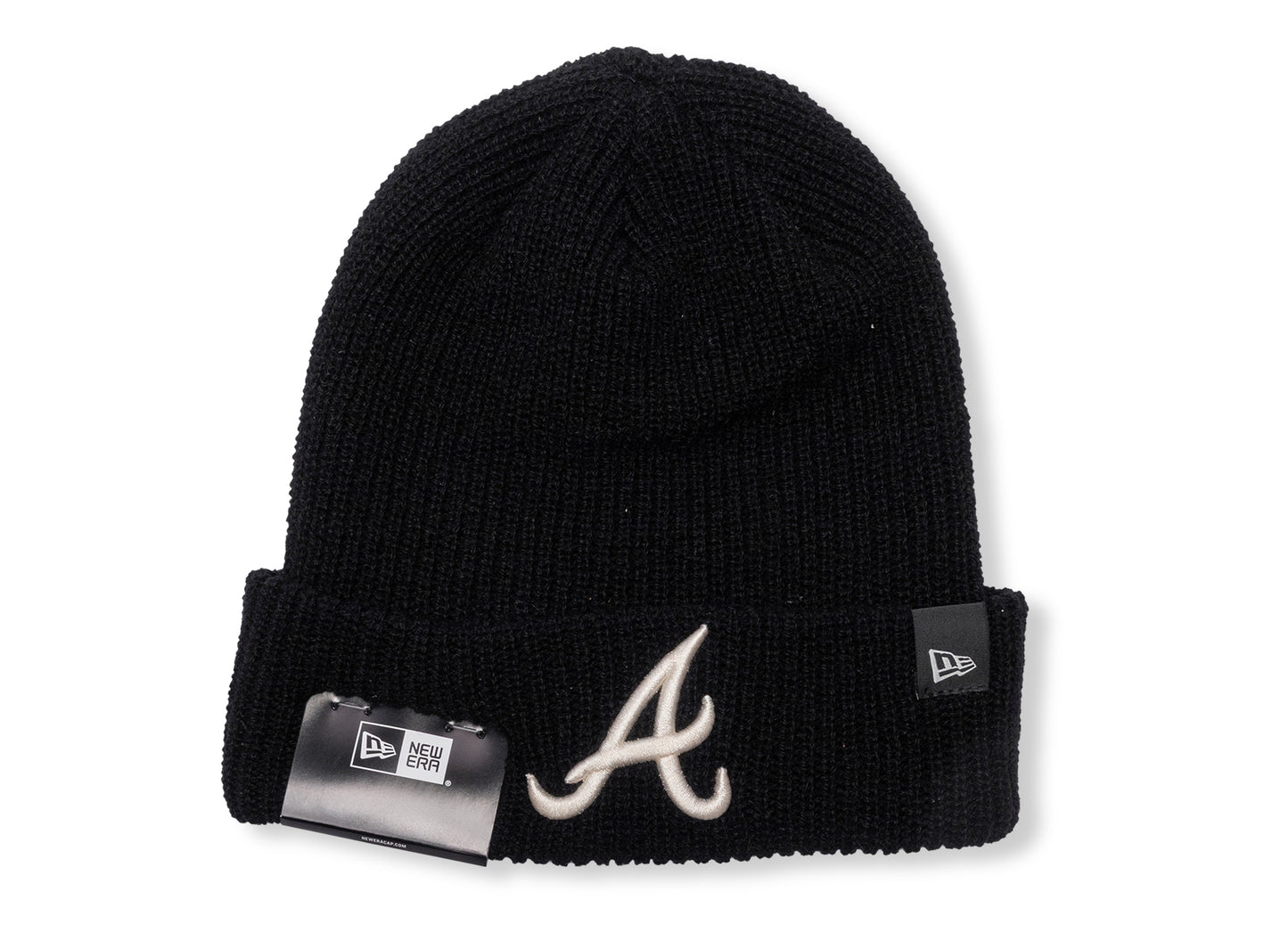 New Era MLB Black Cashmere Knit Atlanta Braves Beanie