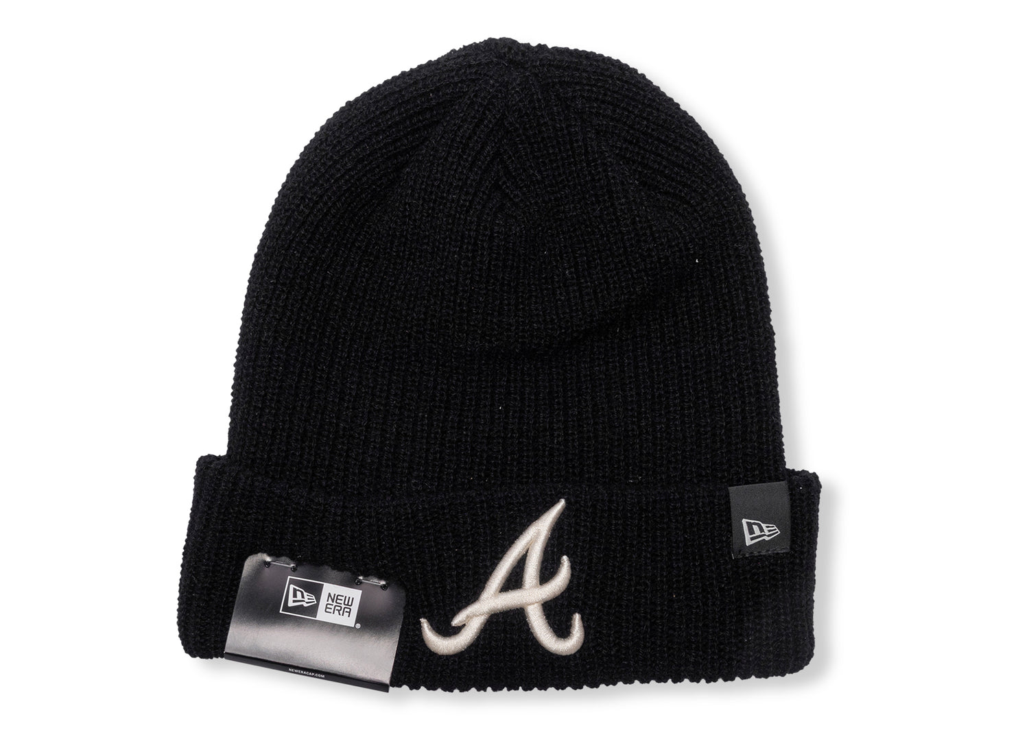 New Era MLB Black Cashmere Knit Atlanta Braves Beanie