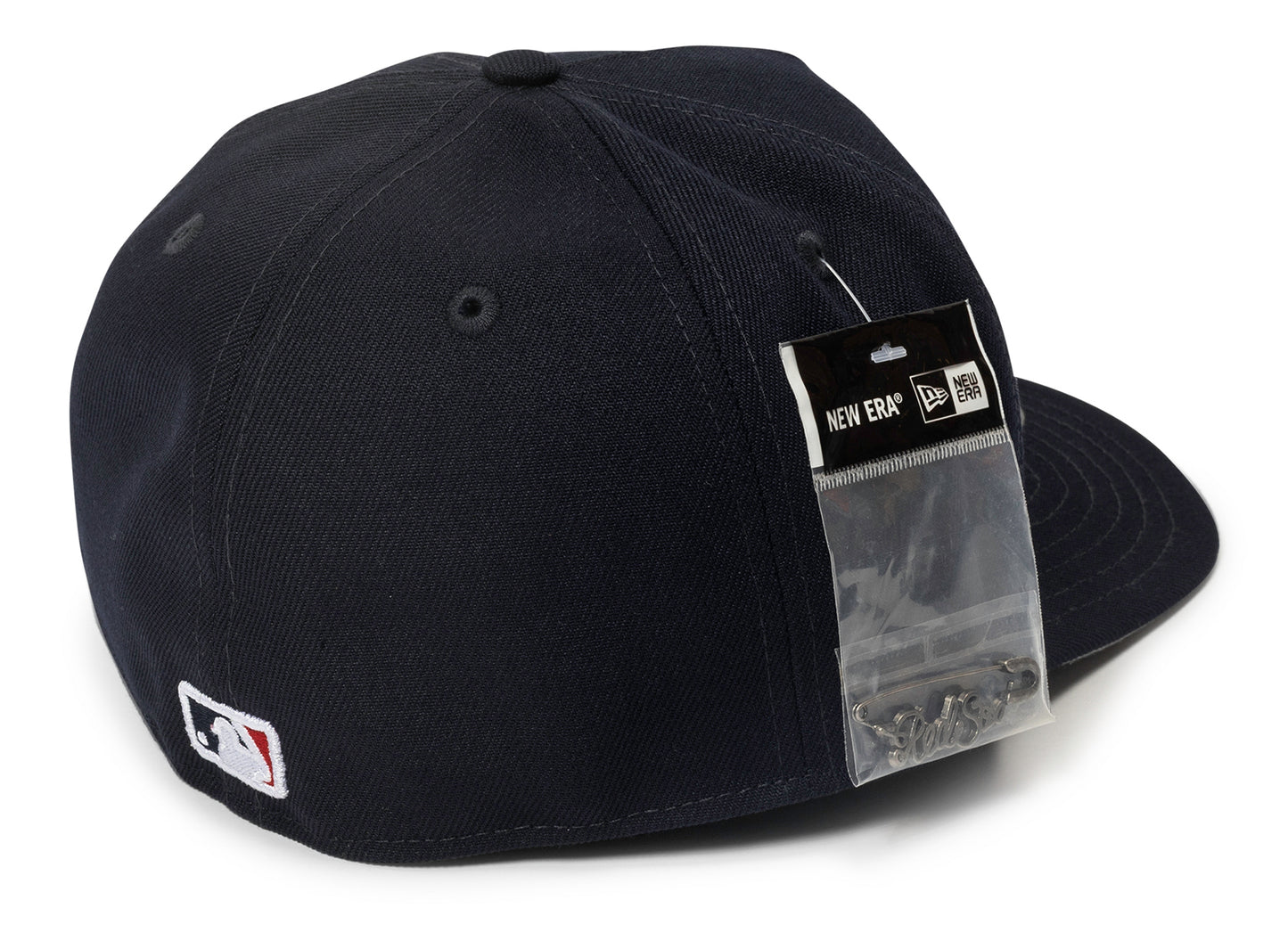 New Era Script Safety Pin Boston Red Sox Fitted Hat - view 2
